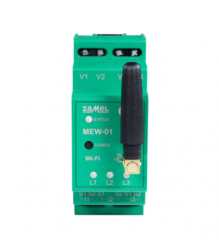 Monitor energii elektrycznej WiFi 1F+N z anteną zewnętrzną MEW-01/ANT-1F