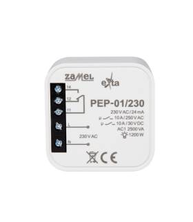Przekaźnik elektromagnetyczny dopuszkowy 10A 230V AC PEP-01/230