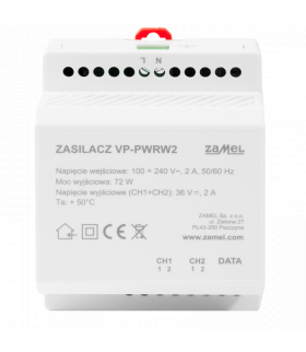 ZASILACZ DO DWUŻYŁOWEGO SYSTEMU WIDEO DOMOFONOWEGO - SERIA 200 VP-PWRW2