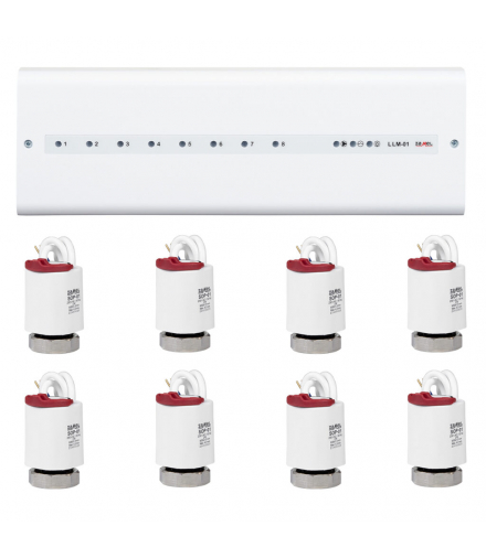 ODŁOGOZESTAW DO STEROWANIA WODNYM OGRZEWANIEM PWYM (LLM-01 x 1 SZT., SOP-01 x 8 SZT.) ZSP-01