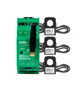 MONITOR ENERGII ELEKTRYCZNEJ MODBUS WI-FI 3F+N MEW-02 MODBUS/SC-16