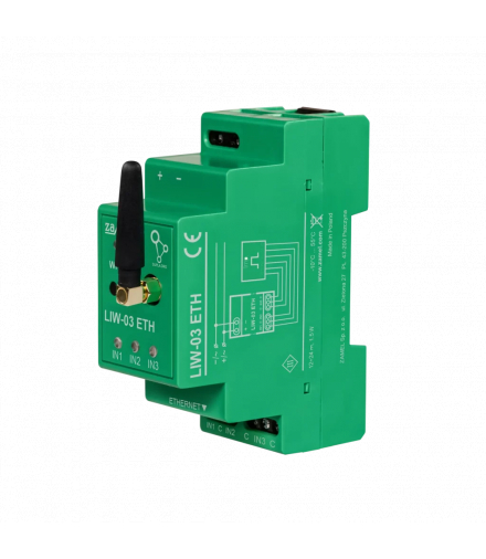 LICZNIK IMPULSÓW 3-KANAŁOWY ETHERNET + WI-FI LIW-03 ETH